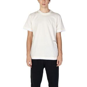 Underclub Double Layered TShirt Relaxed Fit Men Cream T-Shirts